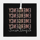 Mitarbeiter der Notfallabteilung | ER Nurse | ER T Ornament Aus Glas (Rückseite)