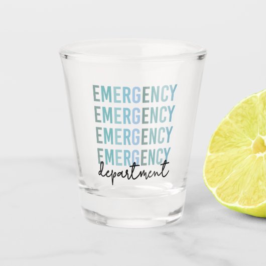 Mitarbeiter der Notfallabteilung | ER Nurse | ER T Schnapsglas (Vorderseite)