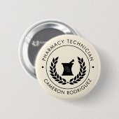 Mitarbeiter der personalisierten Apotheke Pharmacy Button (Vorne & Hinten)