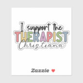 Mitarbeiter der personalisierten Therapeutin Admin Aufkleber (Blatt)