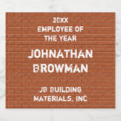 Mitarbeiter der "Red Brick Office Recognition" des Bierflaschenetikett (Einzelnes Label)