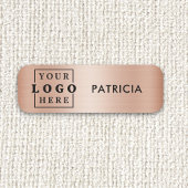 Mitarbeiter der Rose Gold Business Logo Company Namensschild