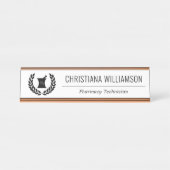 Mitarbeiter des Apothekers Schreibtischnamensplakette (Vorderseite )