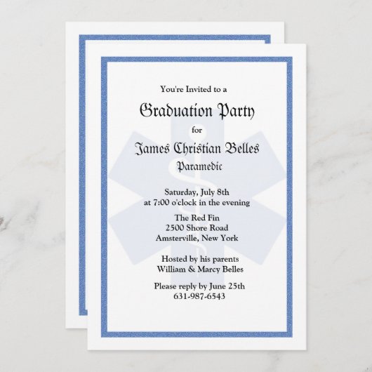 Mitarbeiter des Asclepius Abschluss Einladung (Vorne/Hinten)