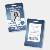 Mitarbeiter des Blue Surgical Medical ID Logos Ausweis (Vorder- & Rückseite)