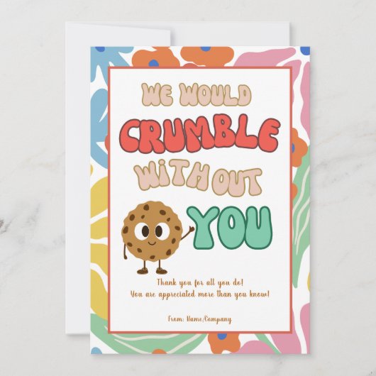 Mitarbeiter des Fun Business Teams Dankeschön Kart Einladung (Vorderseite)