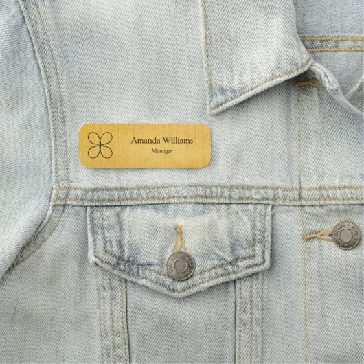 Mitarbeiter des Gold Custom Logos Namensschild (Beispiel)