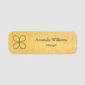 Mitarbeiter des Gold Custom Logos Namensschild (Vorderseite)