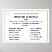 Mitarbeiter des Jahres Firmenlogos Poster (Vorne)