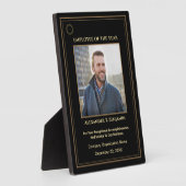 Mitarbeiter des Jahres Foto Gold Custom Awards Fotoplatte (Seite)