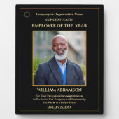 Mitarbeiter des Jahres Foto Gold Personalize Award Fotoplatte (Vorderseite)