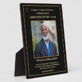 Mitarbeiter des Jahres Foto Gold Personalize Award Fotoplatte (Seite)