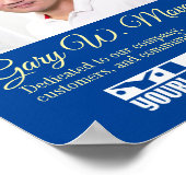 Mitarbeiter des Jahres Foto Logo-Anzeige Plakat (Ecke)