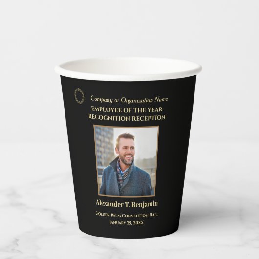 Mitarbeiter des Jahres Foto Logos Auszeichnungen p Pappbecher (Vorderseite)