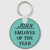 MITARBEITER DES JAHRES Funny Individuelle Name Ein Schlüsselanhänger (Vorderseite)