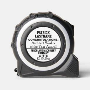 Mitarbeiter des Jahres Geschenk Auszeichnung Weiß Maßband
