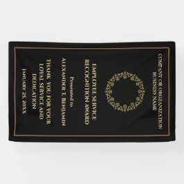 Mitarbeiter des Jahres Gold Black Business Banner