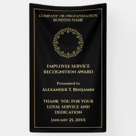 Mitarbeiter des Jahres Gold Black Business Banner