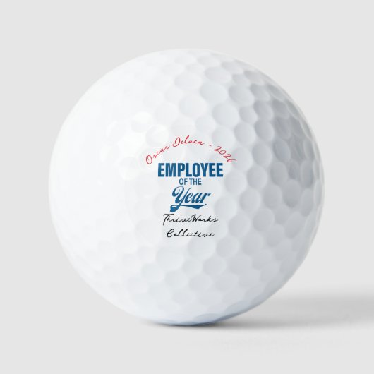 Mitarbeiter des Jahres Individuelle Geschäftsausze Golfball (Vorderseite)