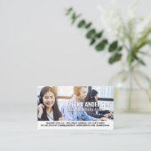 Mitarbeiter des Kundendiensts im Büro Visitenkarte (Stehend Vorderseite)