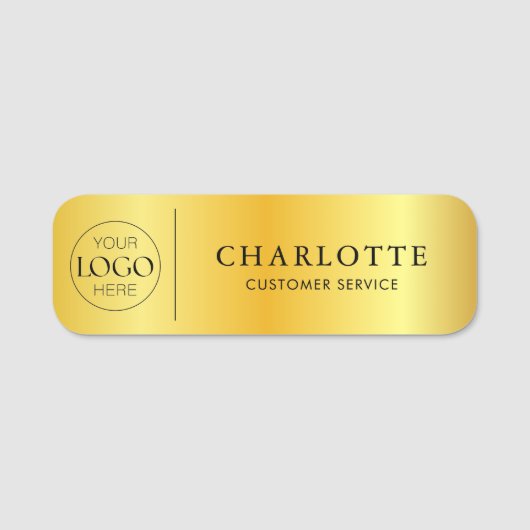 Mitarbeiter des Logobüros für Gold Gradient Namensschild (Vorderseite)