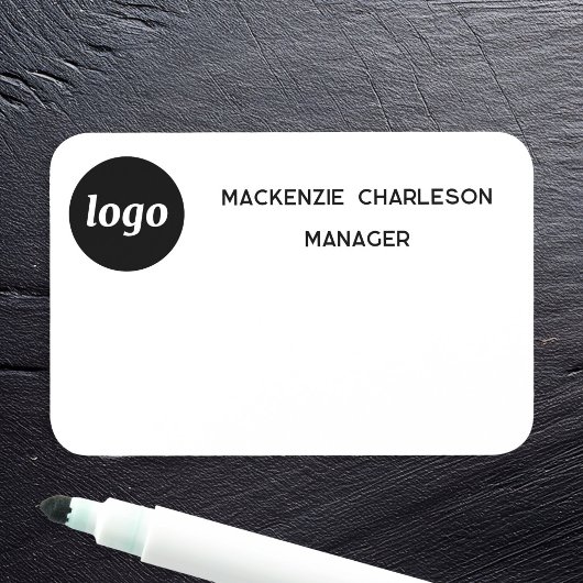 Mitarbeiter des Logopersonals Magnetische oder But Namensschild