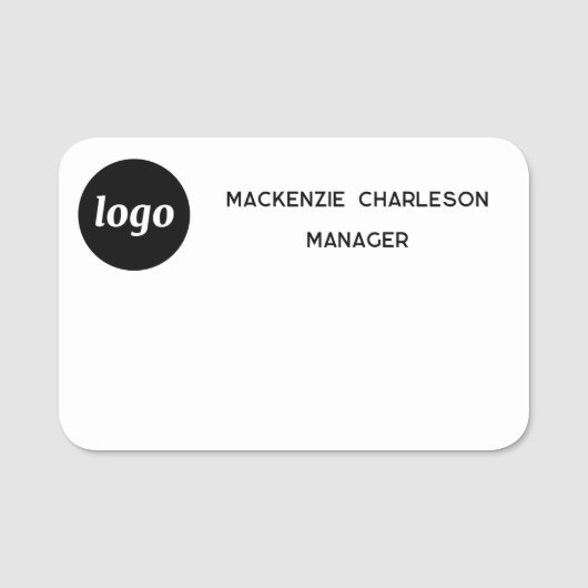 Mitarbeiter des Logopersonals Magnetische oder But Namensschild (Vorderseite)