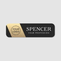 Mitarbeiter des Logopersonals mit goldenem Verlauf