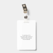 Mitarbeiter des medizinischen Personals mit eigene Ausweis (Rückseite mit Clip)