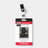 Mitarbeiter des medizinischen Personals mit eigene Ausweis (Vorderseite mit Clip)