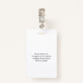 Mitarbeiter des medizinischen Personals mit eigene Ausweis (Rückseite mit Klammer)