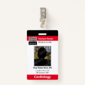 Mitarbeiter des medizinischen Personals mit eigene Ausweis (Vorderseite mit Klammer)