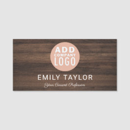 Mitarbeiter des modernen Unternehmens für Firmenlo Namensschild