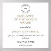 Mitarbeiter des monatigen Typografy Gold Black Log Poster (Vorne)