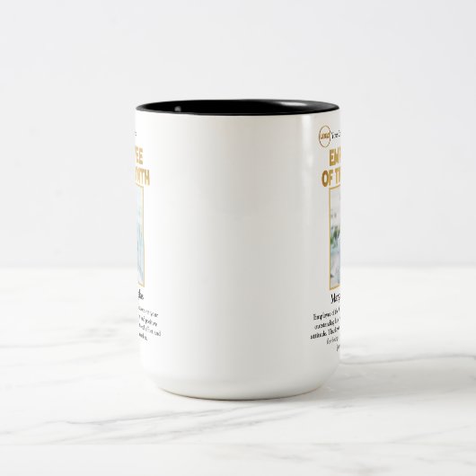 Mitarbeiter des monatlichen benutzerdefinierten Fo Zweifarbige Tasse (Mittel)