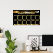 Mitarbeiter des Monats 4x4 Foto-Erkennungsbildschi Poster (Heimbüro)