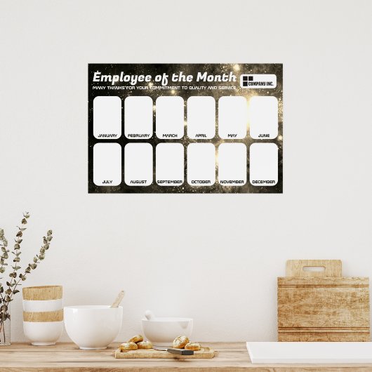 Mitarbeiter des Monats 4x6 Foto Recognition Displa Poster (Küche)