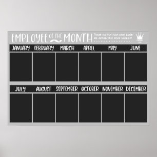 Mitarbeiter des Monats Auszeichnung Anerkennung Poster