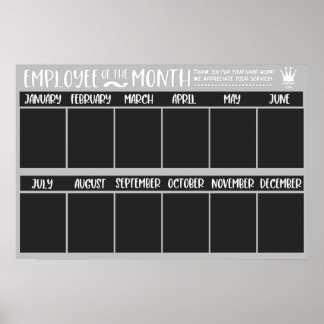 Mitarbeiter des Monats Auszeichnung Anerkennung Poster