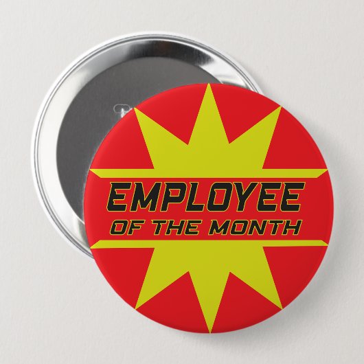Mitarbeiter des Monats Button (Vorne & Hinten)
