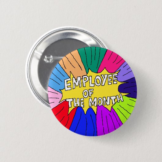 Mitarbeiter des Monats Chef Abzeichen Button Arbei (Vorne & Hinten)