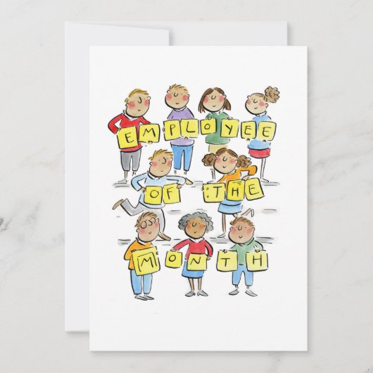Mitarbeiter des Monats Einladung (Vorderseite)