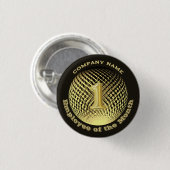 Mitarbeiter des Monats Firmenrunde Button (Vorne & Hinten)