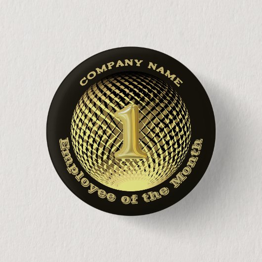 Mitarbeiter des Monats Firmenrunde Button (Vorderseite)