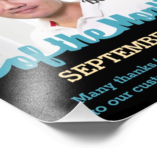 Mitarbeiter des Monats-Foto-Preises für benutzerde Fotodruck (Ecke)