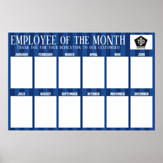 Mitarbeiter des Monats-Fotos mit benutzerdefiniert Poster (Vorne)