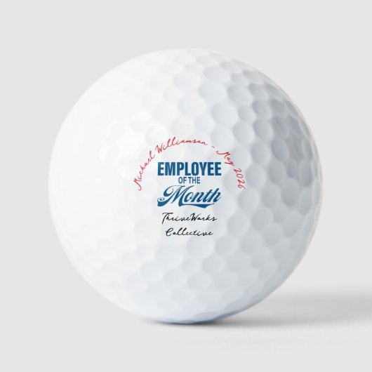 Mitarbeiter des Monats Individuelle Geschäftsausze Golfball (Vorderseite)