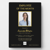 Mitarbeiter des Monats Logo-Foto-Auszeichnung Fotoplatte (Vorderseite)