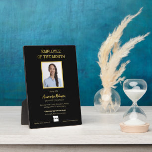 Mitarbeiter des Monats Logo-Foto-Auszeichnung Fotoplatte