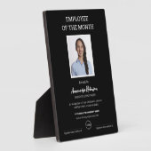 Mitarbeiter des Monats Personalisierter Mitarbeite Fotoplatte (Seite)